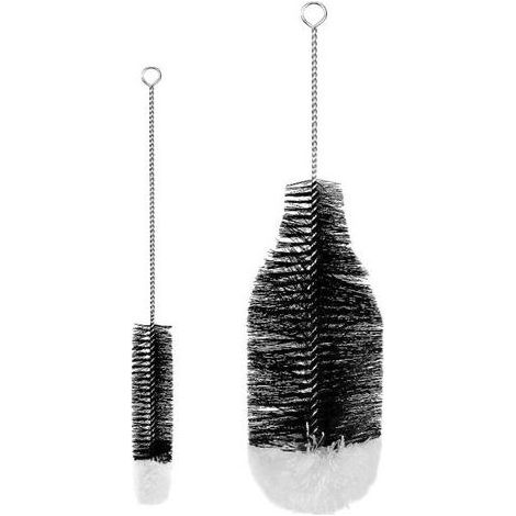 Lot de 2 Goupillon Bouteille Brosses de Nettoyage Brosse Bouteille Nettoyage Avancé pour Bouteilles en Verre Thermos Biberons Et Tasses. (1/5)