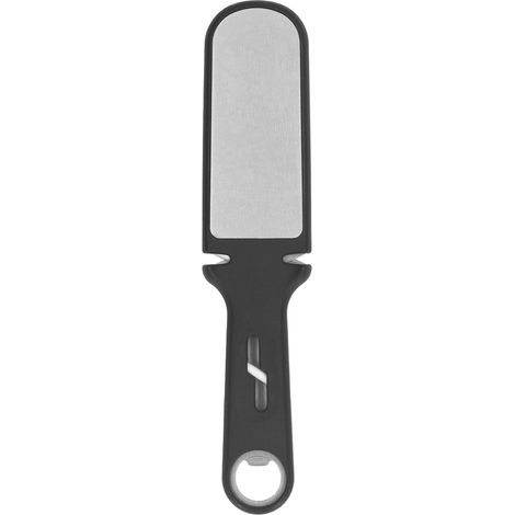 Affûteur de couteaux double face 6 en 1 multifonction portable, pierre à aiguiser pour la cuisine et le camping, noir (1/5)