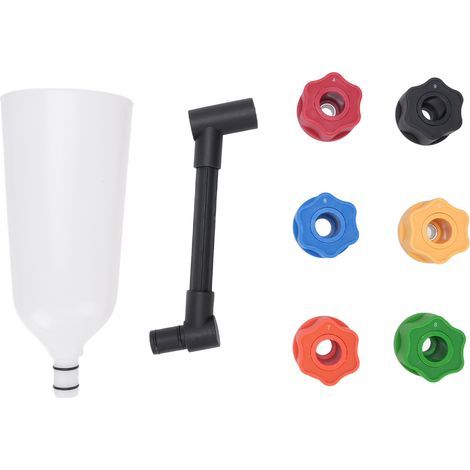 Ensemble d'entonnoirs d'huile moteur 8 pièces, Kit de distributeur automobile Anti-fuite en acier Nylon résistant aux hautes températures avec 6 adaptateurs pour le changement (1/5)