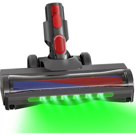 Spazzola KENVOR compatibile con gli aspirapolvere Dyson V7, V8, V10, V11, V15, con rullo morbido e 6 LED verdi per pavimenti duri. (1/5)