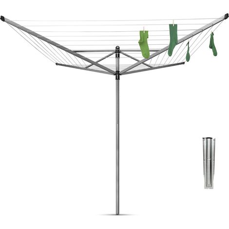 Séchoir Lift-O-Matic, Étendoir Linge, Gris Métallique, 50m (1/5)