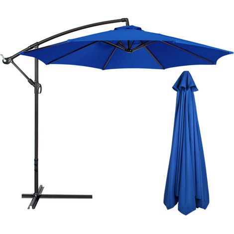 Jeffergarden Parasol extérieur, imperméable et résistant aux UV, parasol de remplacement pour terrasse (sans pied) bleu, convient à 2.7m, 8 oses (1/5)