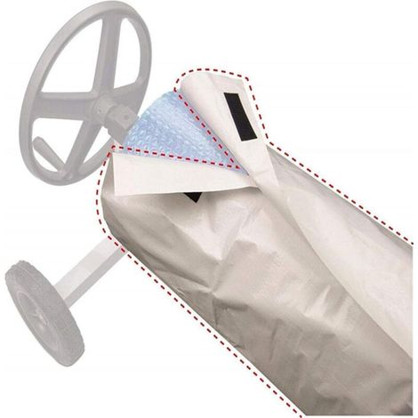 Roleader – Enrouleur de bâche de piscine 490x96cm – Tissu Oxford 210D résistant aux UV et à l'eau – Protection anti-vent et poussière (1/5)