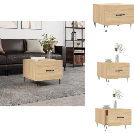 Couchtisch Sonoma-Eiche 50x50x40 cm Holzwerkstoff - Couchtisch - Wohnzimmerstil - Holzwerkstoff - Eiche - Möbelstück (1/5)