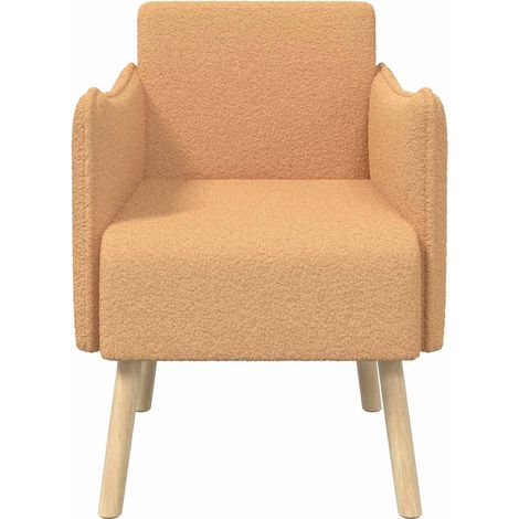 vidaXL Sillón decorativo Beige Bouclé (1/2)