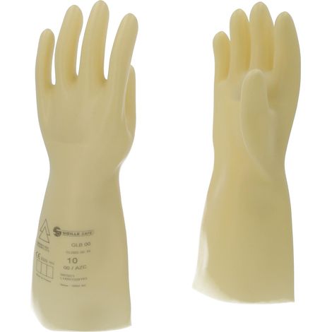 Ks Tools – Gant isolant électrique taille 10 – Classe 00 conforme DIN EN 60903 – Protection diélectrique 500V – Latex naturel blanc