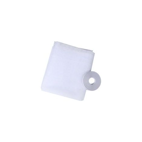 Moustiquaire fenetre-Filet d'écran anti-moustique auto-adhésif écran de cryptage bricolage Velcro, 130cm  150cm，Blanc