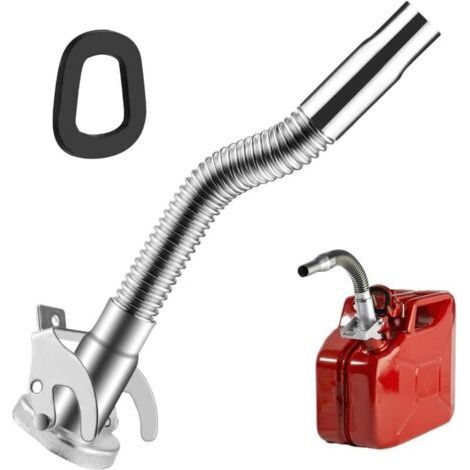 Bec Verseur Jerrican Metal Bec Bidon Flexible en Acier pour Bidon Carburant Essence 5 10 20 Litres (1/5)