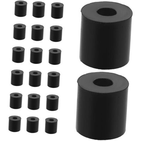 20 Stück Gummischeiben Ø 25 mm, 10 mm, 25 mm, Antivibrationsdämpfer für Maschinen, Schwingungsisolierungsschrauben, 20 Stück, schwarz