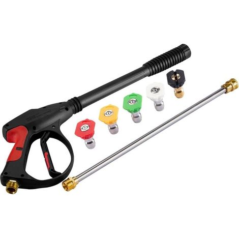 Pistola hidrolimpiadora profesional de alta presión con lanza, para la limpieza de coches, suelos, paredes y ventanas.