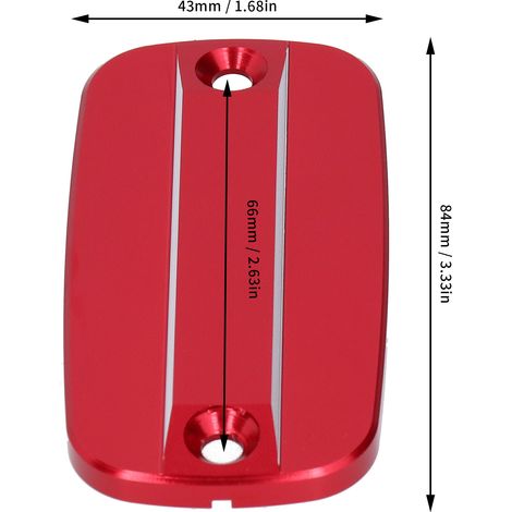 Motorradmodifikation: Bremsflüssigkeitsbehälterdeckel vorne, universeller Bremspumpendeckel vorne, HONDA CRF1000L Rebel CMX 300/500 rot (1/5)