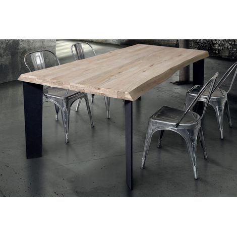 ALBERT - tavolo da pranzo moderno con piano da 6 cm (1/2)