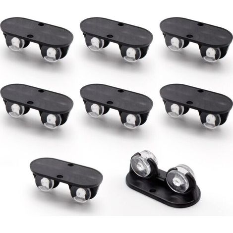 Stück kleine Möbelrollen, schwarze Aufbewahrungsbox-Rolle, mit doppelseitigem Klebeband, Mini-Kleberolle, verwendet für Mülleimer, Lagerbehälter, Möbel (1/4)