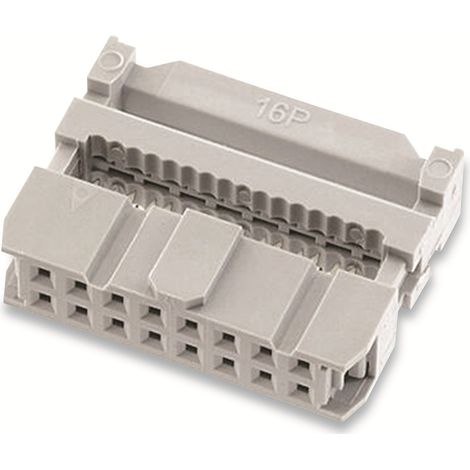 ECON CONNECT Pfostenverbinder, DIN 41651, 16-polig, grau, RM 2,54 mm (1/2)