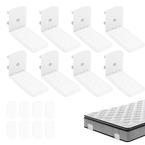 (8pcs)Attache Drap Housse, Tendeur Drap Housse Anti-Dérapant, Lot de 8 Bed Lock avec Sangle de Verrouillage, Maintien Drap-Housse pour Tous Les Matela (1/5)