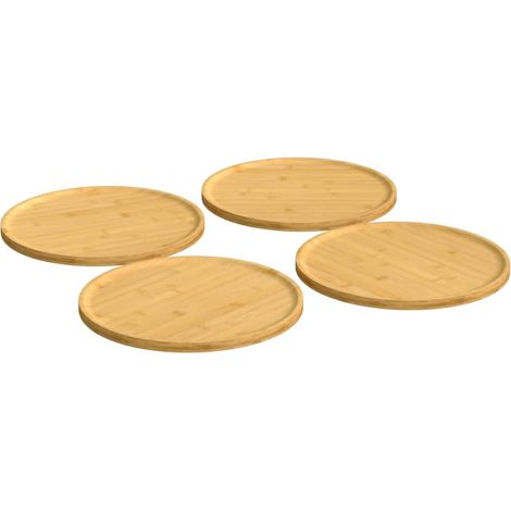 Pizzateller 4 Stk. Ø32x1,5 cm Bambus vidaXL (1/4)