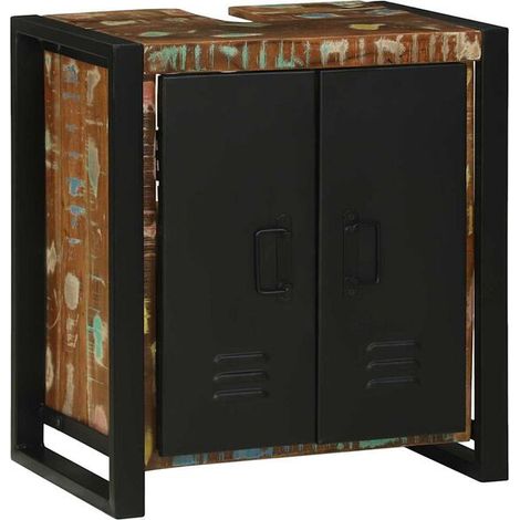 Meuble sous évier Marron 55 x 35 x 60 cm Bois Recyclé Solide, Design Moderne (1/5)