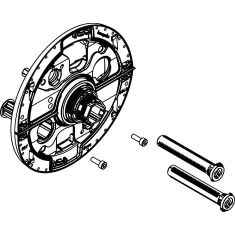 Hansgrohe Roseta de soporte S incl. tapones, tornillos y elemento compensador, 94934000