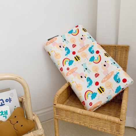 Oreiller pour enfants en latex naturel, oreiller de couchage, housse de coussin amovible en coton lavable incluse, oreiller pour tout-petit, oreiller de sieste pour enfants, unisexe pour garçons et fi (1/3)