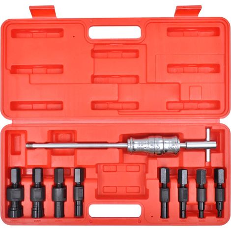 vidaXL Set de herramientas tirador de rodamientos de agujero ciego 9 piezas (1/2)