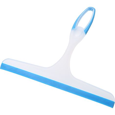 Raclette en silicone multi-usages pour vitres, portes de douche, pare-brise de voiture, nettoyeur de vitres robuste, avec ventouse. (1/5)