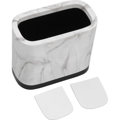 Porte-stylos marbre moderne, pot à pinceaux maquillage minimaliste, rangement bureau et cosmétique (1/5)