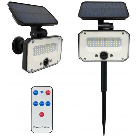 Projecteur à Piquer Solaire 8W - Projecteur Extérieur 100 lumens (1/3)