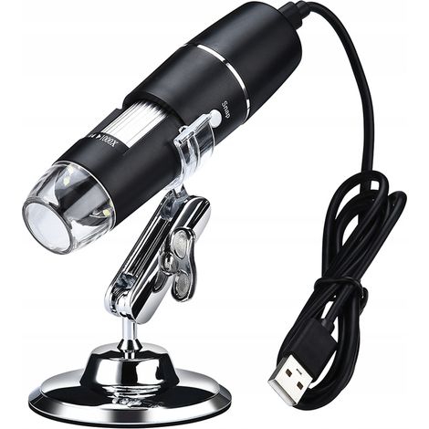 Microscope numérique USB 1600X, éclairage 8 LED, 2 MP (1/5)
