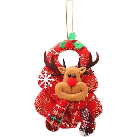 Décorations de Noël, cerf, bonhomme de neige, pendentif pour sapin de Noël (1/4)