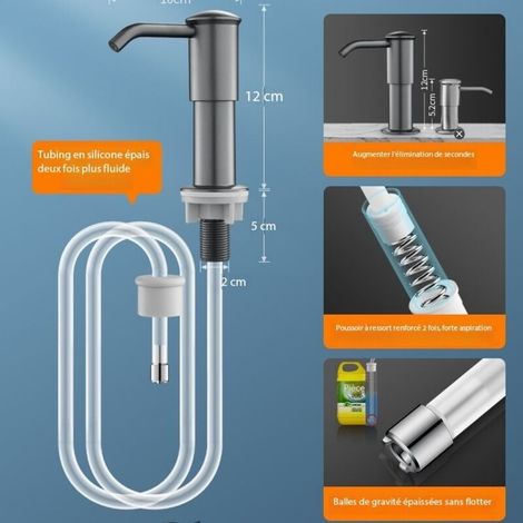 Seifenspender für die Küchenspüle mit integrierter Seifenpumpe und 40-Zoll-Verlängerungsrohr-Set (1/5)