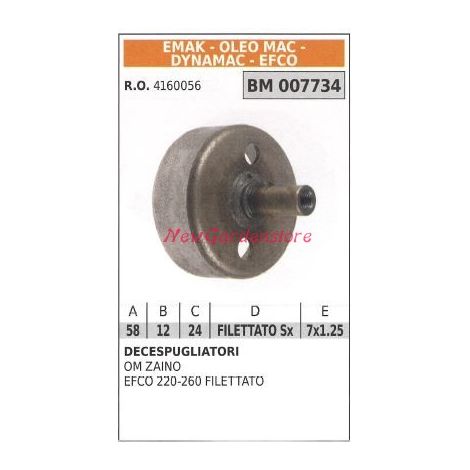 Campana frizione EMAK decespugliatore OM ZAINO efco 220 260 filettato 007734
