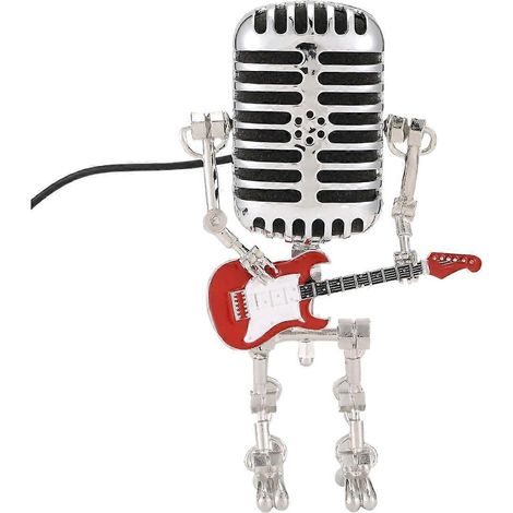 Tischlampe mit Robotermikrofon, rotes Gitarren-Nachtlicht (1/5)