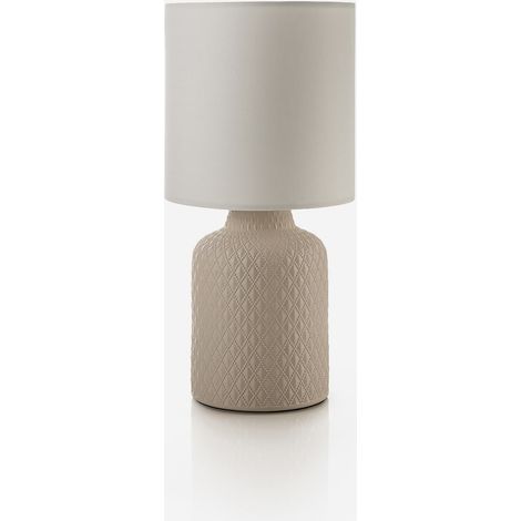 Tischlampe aus Keramik mit Zaffira-Schirm - Pink