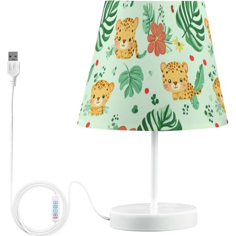 Kcldeci Lampe de chevet en forme feuilles bananier léopard pour (1/5)