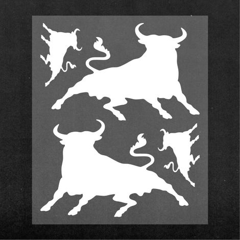 Adesivi Stickers Toro 13,5 x 16 cm - Colore: BIANCO
