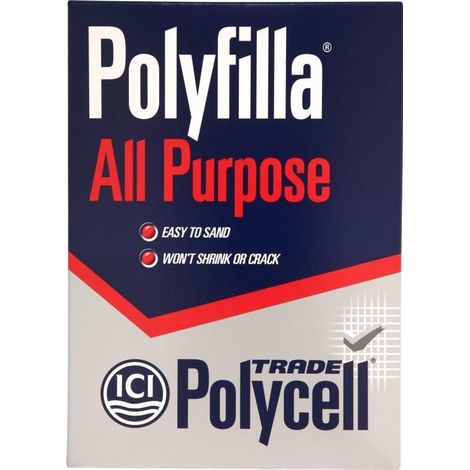 Polycell Trade All Purpose Polyfilla Powder Filler - 2 Kg (1/5)