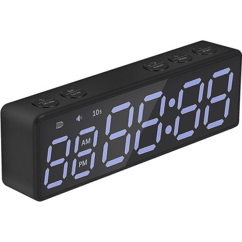 Minuteur de gym portable, minuteur d'intervalles, horloge de fitness, compte à rebours/chronomètre, magnétique et rechargeable par USB, (a) (1/5)