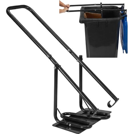 Manual Steel Waste Compactor for Bins, Black (1/5)