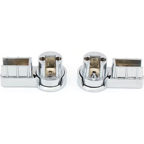 Supports de charnières pour paroi de douche en verre de 6 mm, kit de support de porte de baignoire en ABS chromé avec fixations gauche et droite, quincaillerie d'installation facile (1/5)