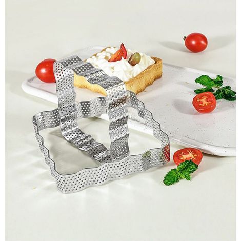 3pcs Anneaux de Tartes en Acier Inoxydable - - Forme de Carré - pour Gâteaux en Mousse (1/5)
