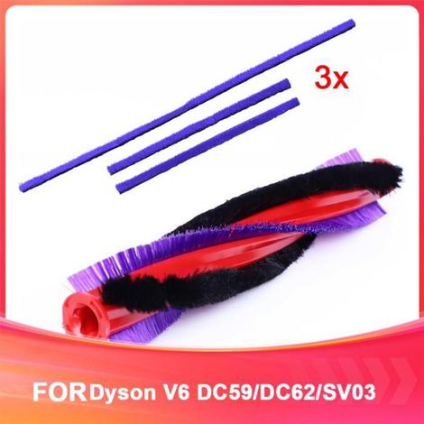 Brosse V6 de 185mm pour Aspirateur pour Dyson V6 DC59/DC62/SV03, Brosse Rotative de Remplacement, Bandes en Peluche de Remplacement (1/4)