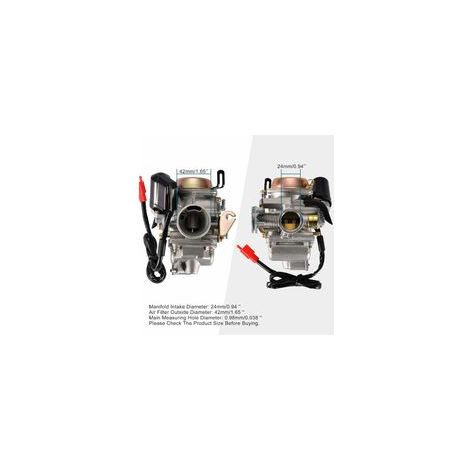 Carburateur PD24J de 24 mm, compatible avec les moteurs GY6 4 temps 125 cm³, 150 cm³, quads, karts, cyclomoteurs et scooters.