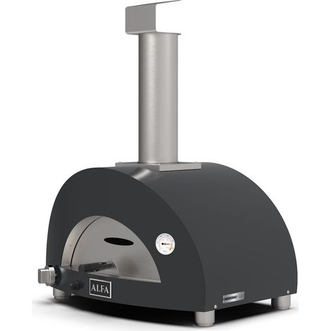Alfa Forni Gas Pizzaofen MODERNO 1 Pizza Schiefer Grau FXMD-1P-GGRA-DE (1/5)