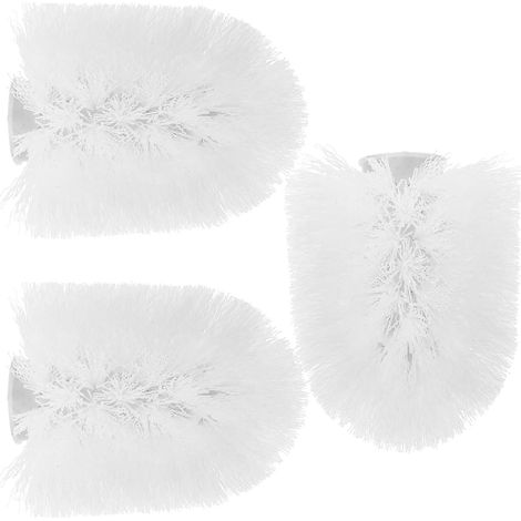 Brosse WC, 3 têtes, blanc, pour salle de bain et entretien WC (1/5)