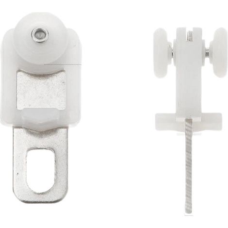30-teiliges Set aus geräuscharmen Stahlblech-Rollen für Gardinenschienen, Teleskop-Schienenrollen, geräuscharmen Einzel- und Doppelschienenrollen (1/5)