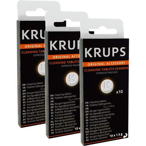 3x pastiglie detergenti Krups (10 pezzi) XS3000