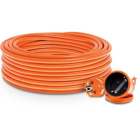 Câble de Rallonge Extérieur pour La Tondeuse à Gazon 10 m - Câble IP44 avec Fiche à Contact de Protection - 230 V, 16A, Schuko, 3x1,5 mm² - Câble de Rallonge pour L'utilisation en Extérieur (1/5)