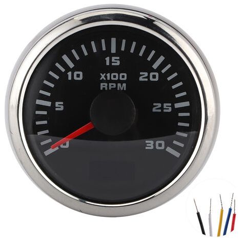 Tachymètre 2 pouces 3000 tr/min, écran LCD, pour voiture, moto, machines d'ingénierie, moteur hors-bord (1/5)