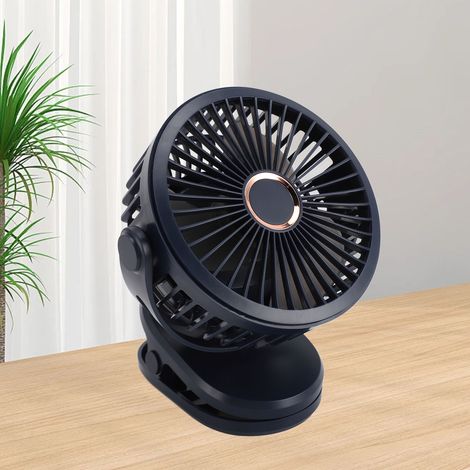 Mini-USB-Klemmventilator mit wiederaufladbarem Akku (10000 mAh), 360°-Drehung und Babysicherheit für Zuhause, Büro und Reisen (1/5)