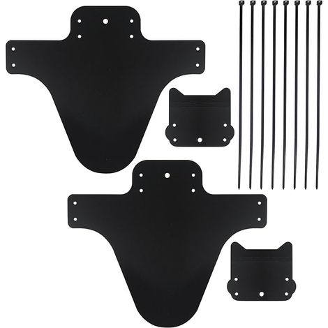 Lot de 2 garde-boue VTT, avant et arrière, réglables et compatibles avec 10 attaches de câble. Convient aux cyclistes. (1/5)